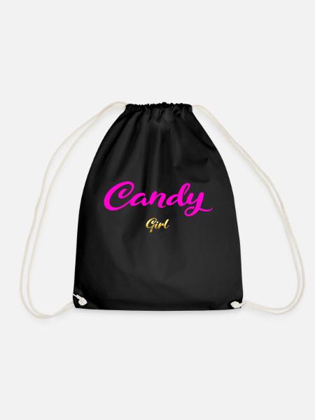 Candy Girl pink - Turnbeutel - Schwarz