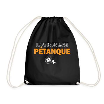 je peux pas j ai pétanque - Sac de sport léger - noir - Devant