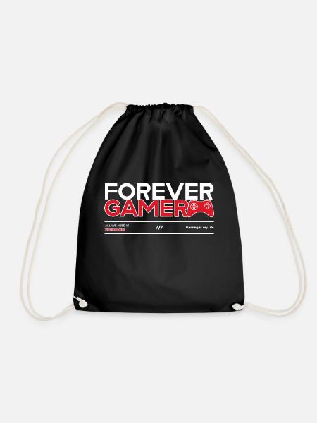 Forever Gamer - Turnbeutel - Schwarz