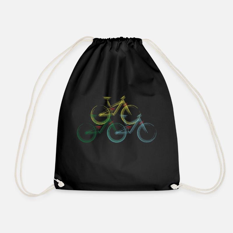 MTB Fully Sketch - Drawstring Bag - black