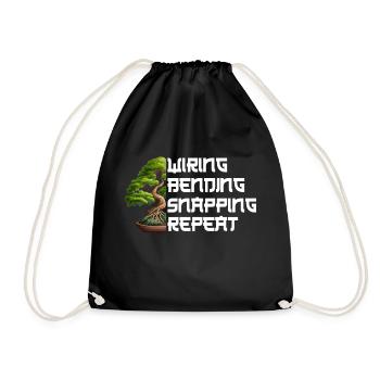 Bonsai tree design for bonsai beginner lovers - Drawstring Bag - black - Front