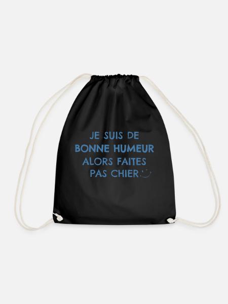je suis de bonne humeur - Sac de sport léger - noir