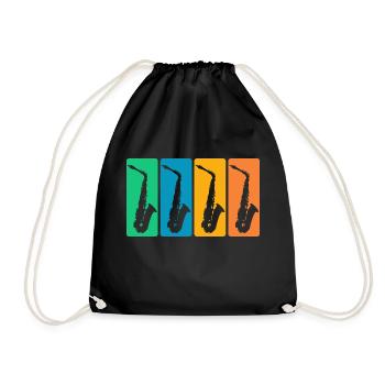 Collection de saxophones vintage - Sac de sport léger - noir - Devant