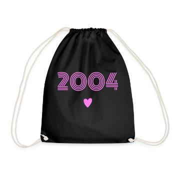 Born in 2004 daughter - Drawstring Bag - black - Front