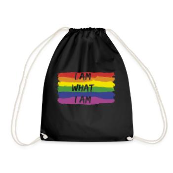 Iam what I am LGBTQ Shirt - Turnbeutel - Schwarz - Vorne