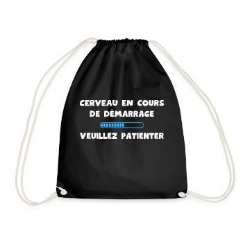 Cerveau en cours de démarrage, veuillez patienter - Sac de sport léger - noir - Devant