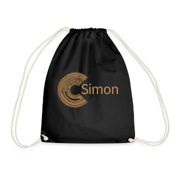 Für Simon - Turnbeutel - Schwarz - Vorne