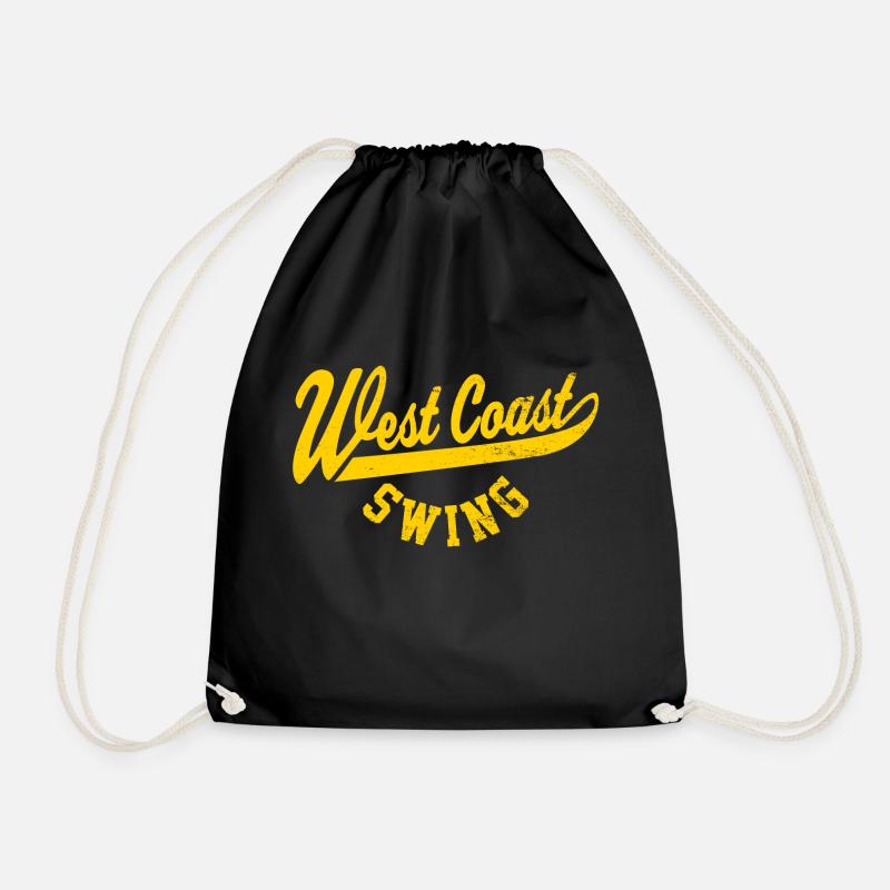 West Coast Swing - Textdesign - Turnbeutel - Schwarz