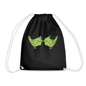 Lovebirds - Turnbeutel - Schwarz - Vorne