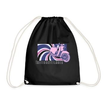 Hirondelle (rétro) // Illustration - Sac de sport léger - noir - Devant