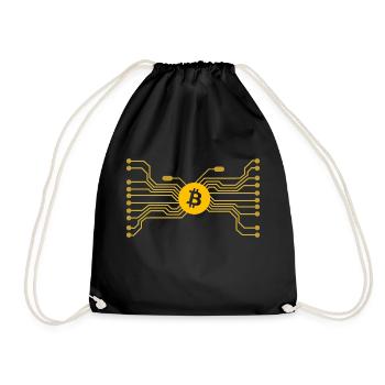 Bitcoin Crypto - Drawstring Bag - black - Front
