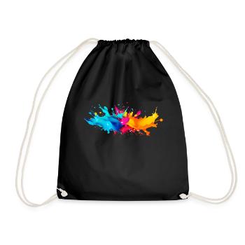 Explosion de Peinture - Sac de sport léger - noir - Devant