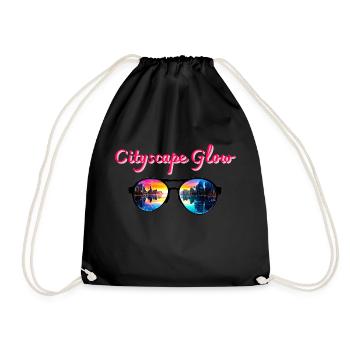 Cityscape Glow, Sonnenbrille - Turnbeutel - Schwarz - Vorne