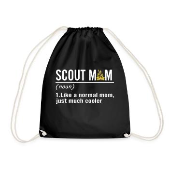 Scouting Funny Scout Mom Definition - Drawstring Bag - black - Front