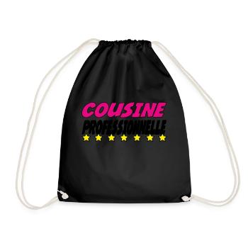 PROFESSIONAL COUSIN - Drawstring Bag - black - Front