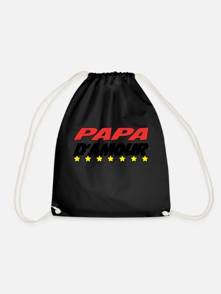 LOVE DAD - Drawstring Bag - black