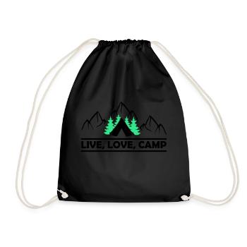 Live Love Camp - Drawstring Bag - black - Front