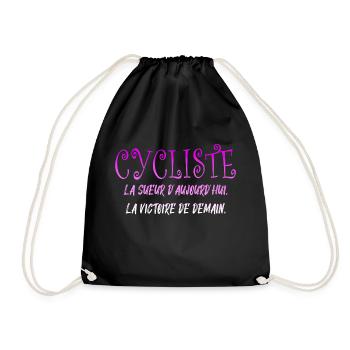 CYCLIST The sweat of today the cycling victory - Drawstring Bag - black - Front