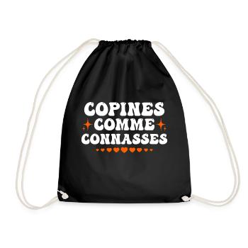 girlfriends as - Drawstring Bag - black - Front