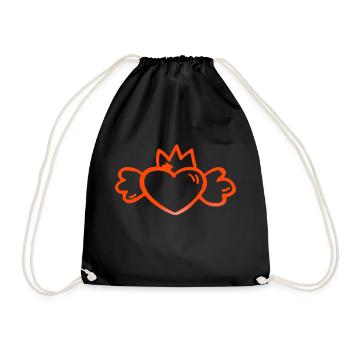 VALENTINES DAY HEART LOVE LOVE ROSE H - Drawstring Bag - black - Front