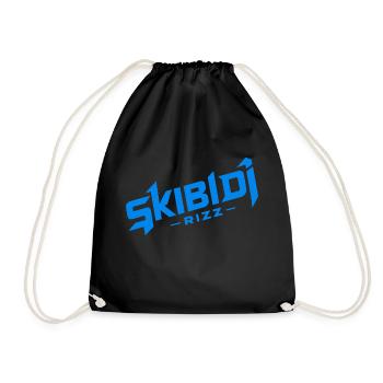 Skibidi Rizz bleu - Sac de sport léger - noir - Devant
