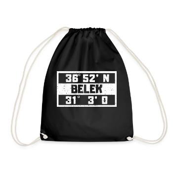 Belek Coordinates Turkey Holiday Idea - Drawstring Bag - black - Front