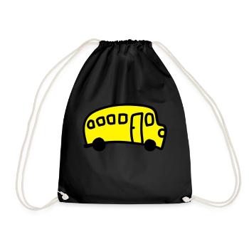 Bus - Turnbeutel - Schwarz - Vorne