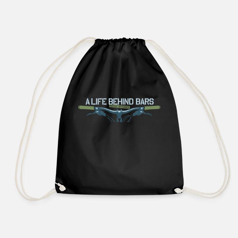 Mountain Biking - Drawstring Bag - black