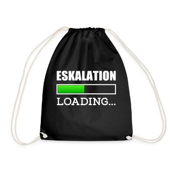 Eskalation loading - Turnbeutel - Schwarz - Vorne