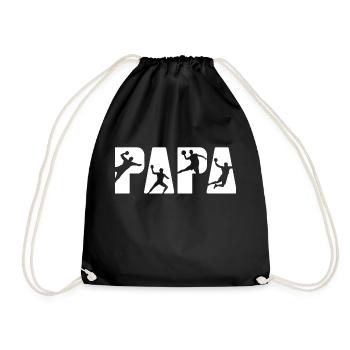 Papa de handball père Tshirt Sports cadeau - Sac de sport léger - noir - Devant