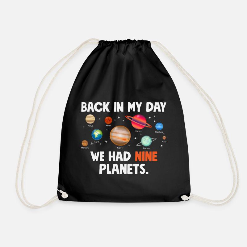 Funny solar system we had nine planets - Turnbeutel - Schwarz