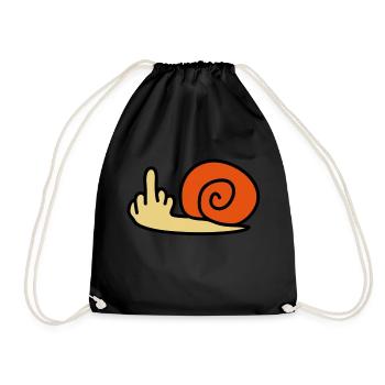 fuck_off_snail - Turnbeutel - Schwarz - Vorne