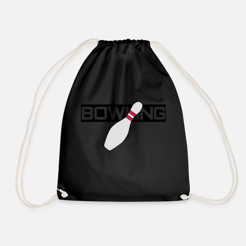 Bowling - Drawstring Bag - black