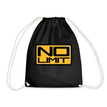 No Limit Shield - Drawstring Bag - black - Front