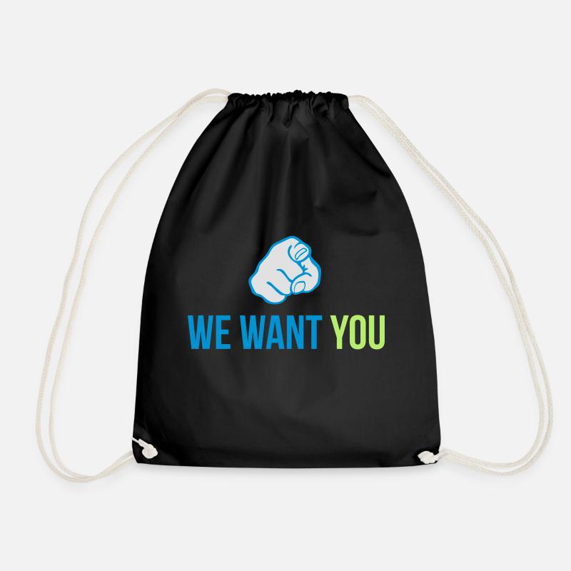 we want you - Turnbeutel - Schwarz
