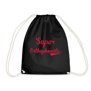 Orthophoniste / Orthophonie / Docteur / Médecin - Drawstring Bag - black - Front