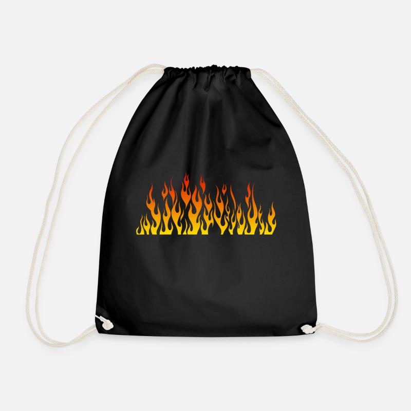 Flamme Flammenflamme - Turnbeutel - Schwarz