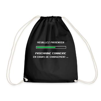 Veuillez patienter prochaine connerie en cours - Sac de sport léger - noir - Devant