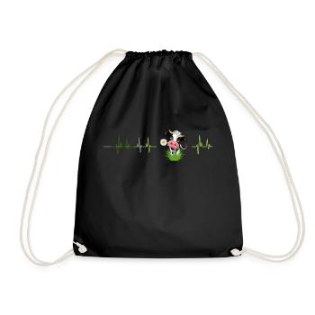 Cow frequency - Drawstring Bag - black - Front