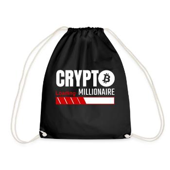 Chargement crypto millionnaire - bitcoin - Sac de sport léger - noir - Devant