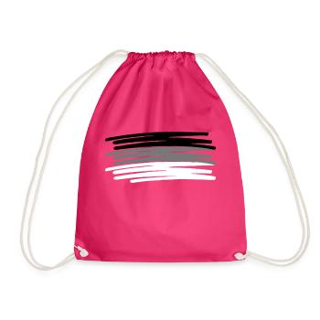 three colors self design flag flag free color - Drawstring Bag - fuchsia - Front