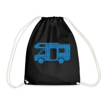 RV-Matrix bleu - Sac de sport léger - noir - Devant