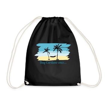Cardano ADA cryptocurrency hodln hodl beach - Drawstring Bag - black - Front