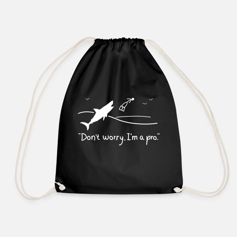 Freediving Geschenk - Turnbeutel - Schwarz