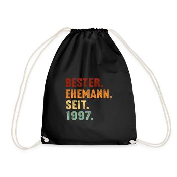 Bester ehemann seit 1997 hochzeitstag - Turnbeutel - Schwarz - Vorne