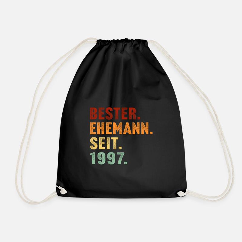 Bester ehemann seit 1997 hochzeitstag - Turnbeutel - Schwarz