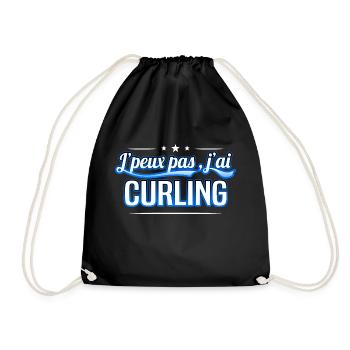 Curling - j'peux pas , j'ai Curling - Sac de sport léger - noir - Devant