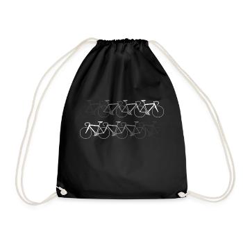 Vélo de course vélo noir blanc - Sac de sport léger - noir - Devant