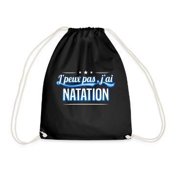 Natation - j'peux pas , j'ai Natation - Sac de sport léger - noir - Devant