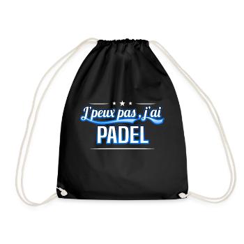 Padel - j'peux pas , j'ai Padel - Sac de sport léger - noir - Devant